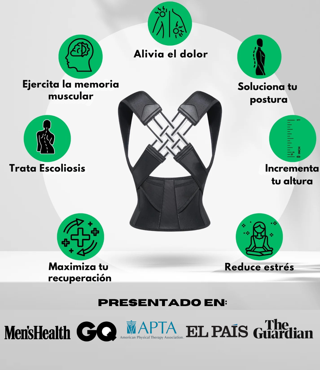 Corrector de Postura Ultra Confort+ Masajeador Cervical (GRATIS)