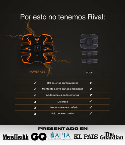 Estimulador Abdominales PowerAbs® + Crema Quemagrasa Ultraburn GRATIS