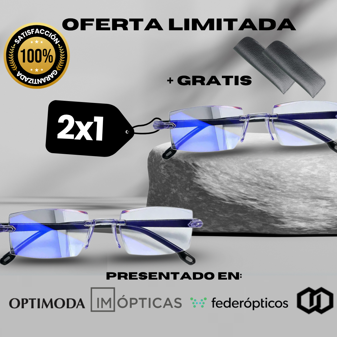Gafas Multifocales TR-90 Titanium Pro + Funda de Cuero GRATIS (2X1)