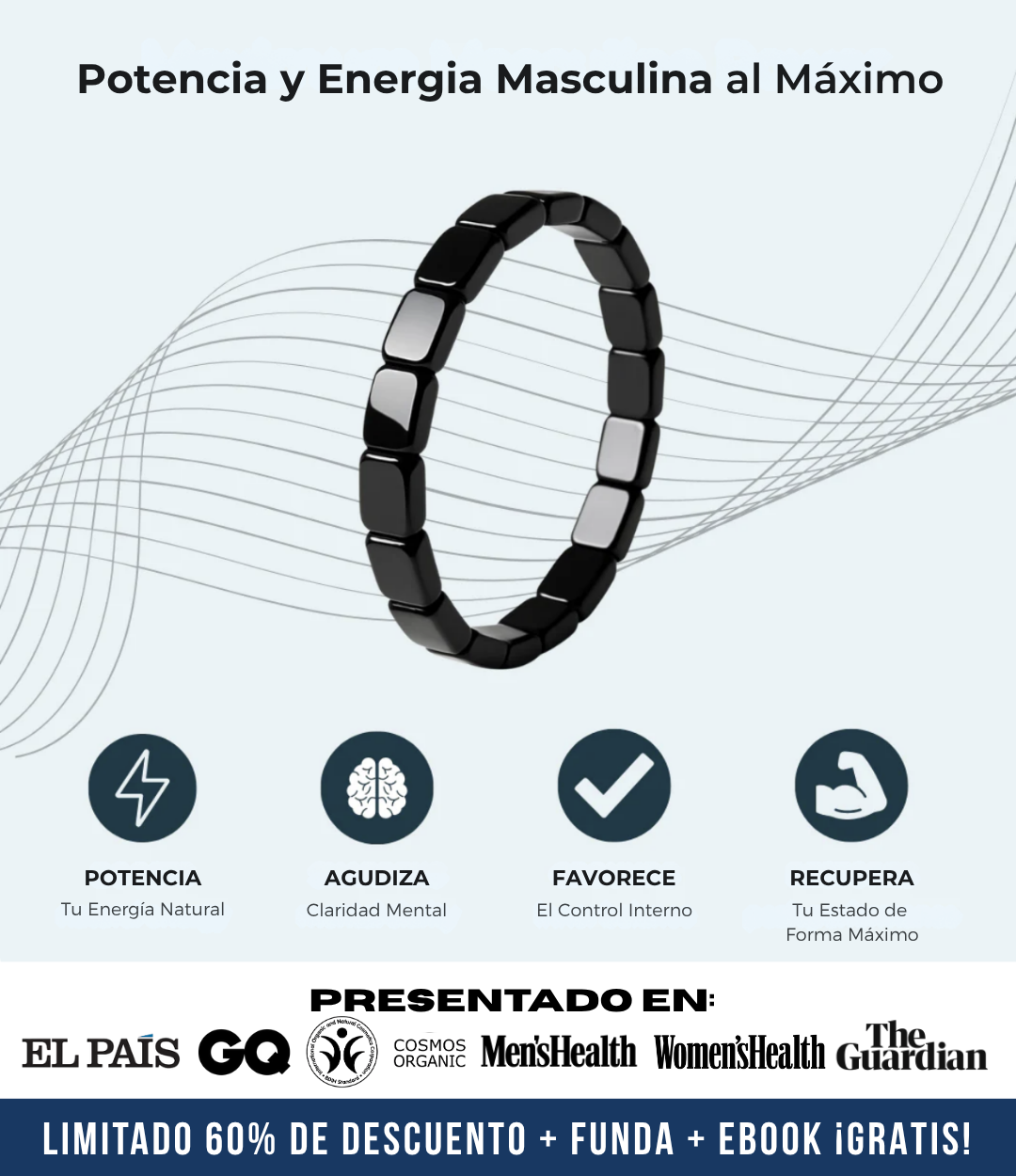 Pulsera de Hematita Hemax® — El Aliado del Rendimiento Masculino