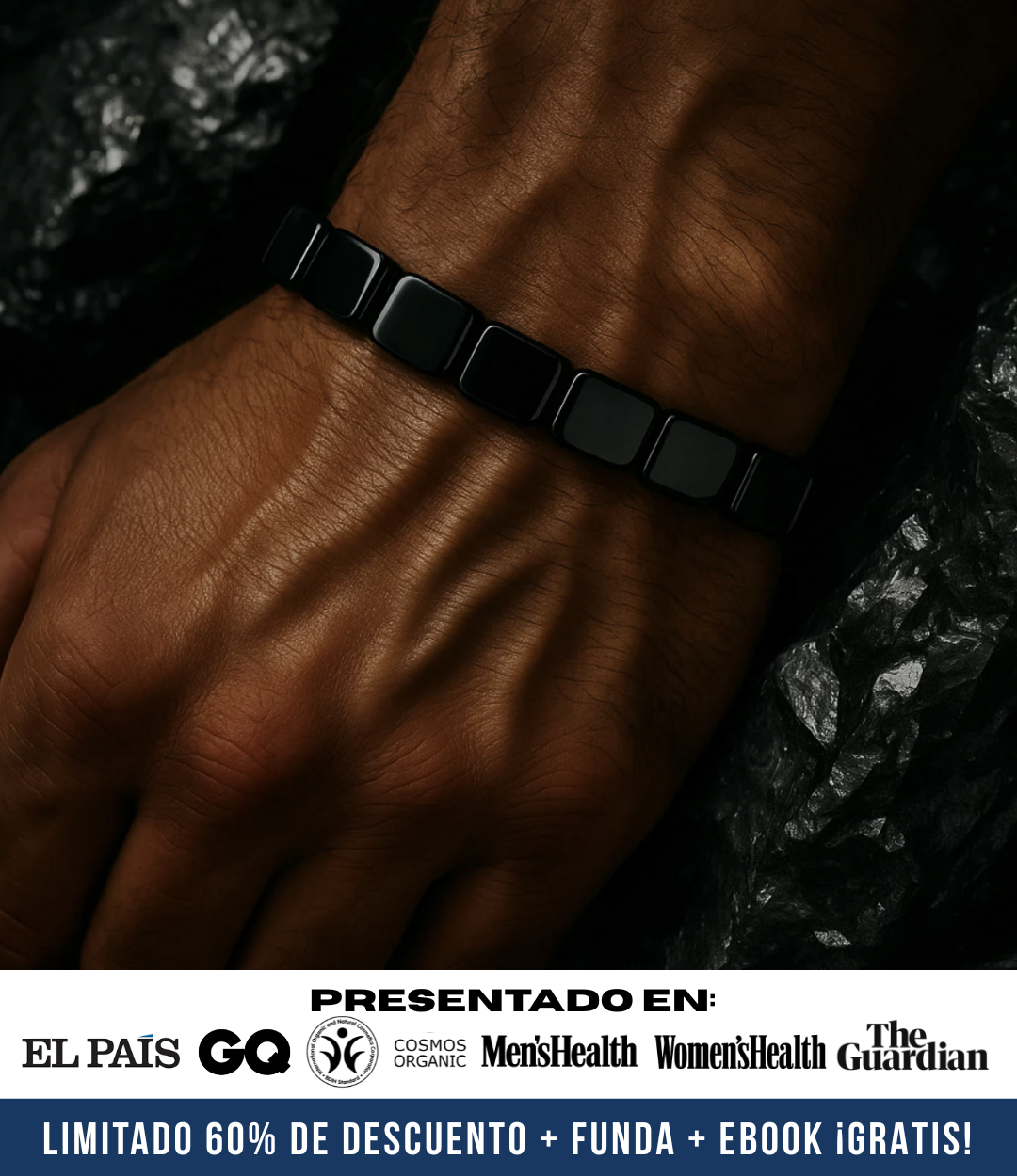 Pulsera de Hematita Hemax® — El Aliado del Rendimiento Masculino