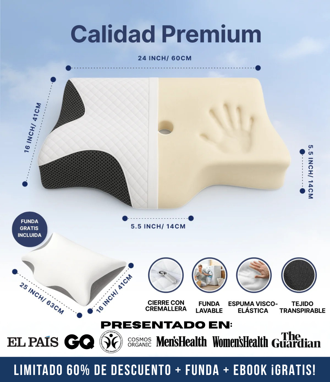 OrthoSleep® - Almohada Cervical Ortopédica