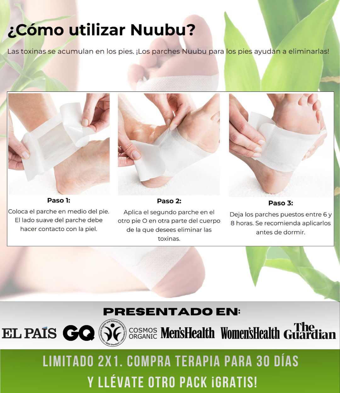 Parches Nuubu® Detox / Fatiga / Inflamación