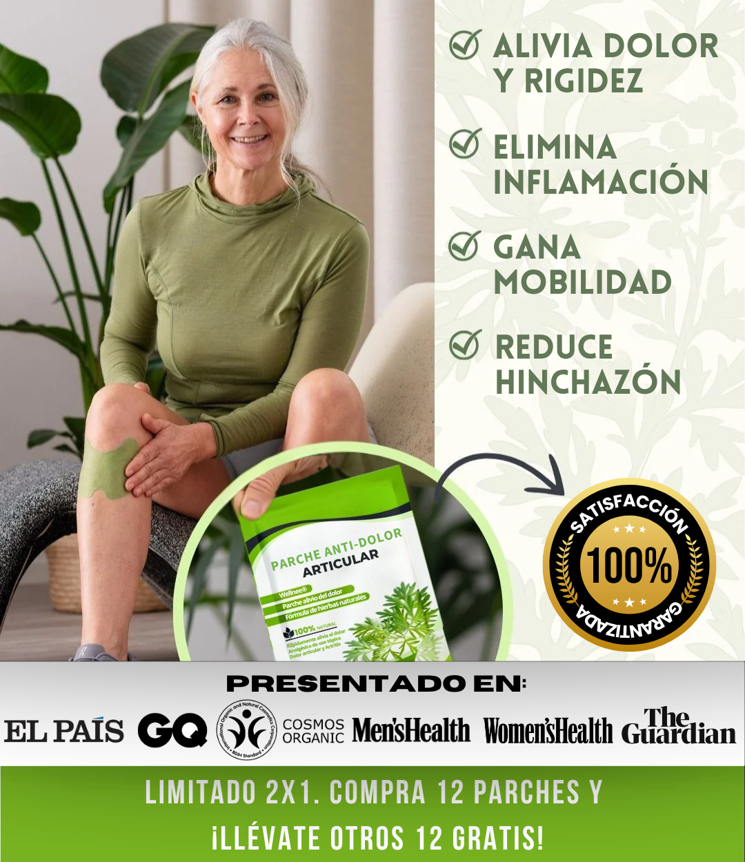 OFERTA Parches Wellnee®: Terapia Natural para el Dolor Articular. 12 Unidades + 12 GRATIS